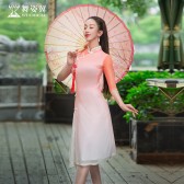 舞姿翼原创2022新款中式连衣裙中国风名媛形体仪态服XT861