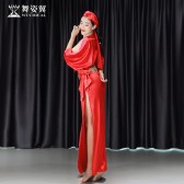 舞姿翼肚皮舞表演服袍子女2020新款秋季套装郭甜甜款QC3151