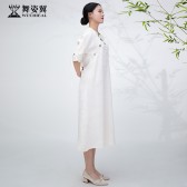 舞姿翼原创2024新款中式连衣裙套装中国风名媛形体仪态服新中式4